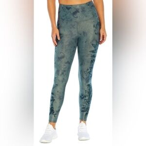 NWOT Marika Teal & Trooper Gray 27'' Botanical Enchant High-Waist